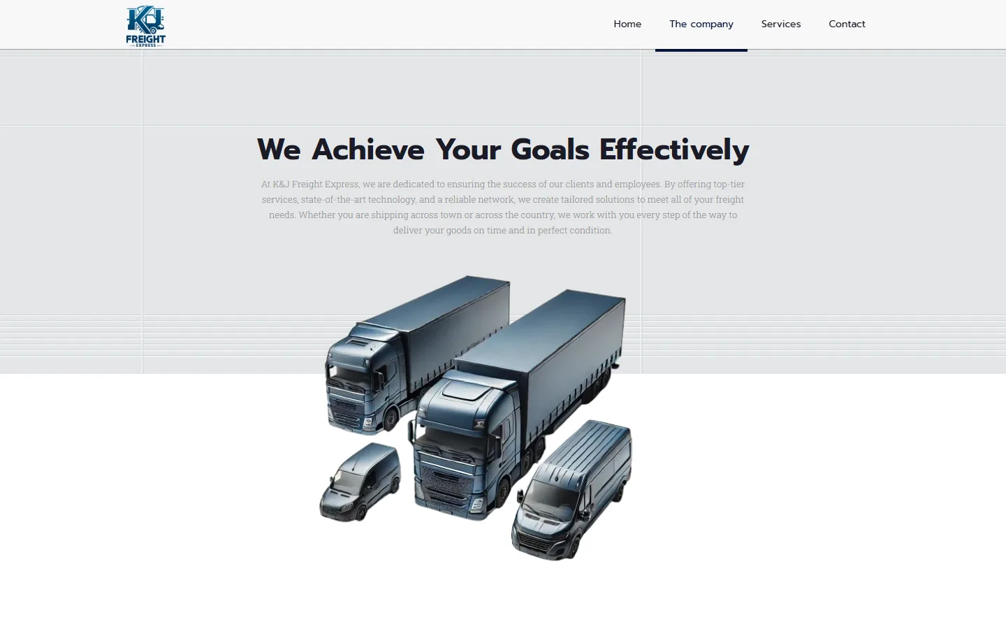 The Company page: We Achieve Your Goals Effectively